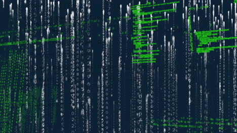 animation of data processing over navy background