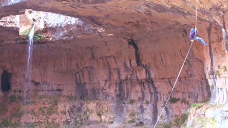 A-waterfall-and-cave-attracts-repellers-and-adventurers-in-the-hills-of-Lebanon--2