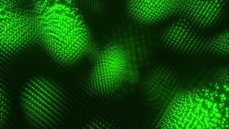 abstract green glowing dots background