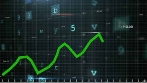 animación del procesamiento de datos sobre un fondo negro