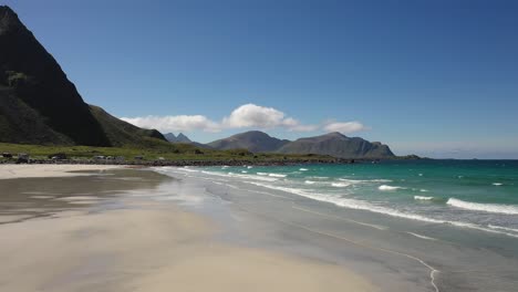 Strand-Die-Lofoten-Inseln-Sind-Ein-Archipel-In-Der-Grafschaft-Nordland,-Norwegen.