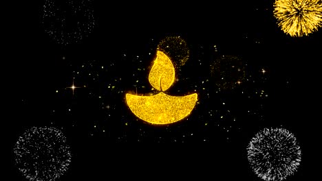 diwali diya lamp icon animation