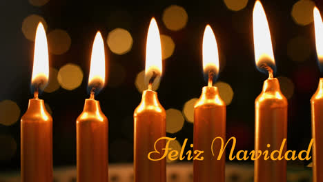 Animation-of-feliz-navidad-text-over-candles