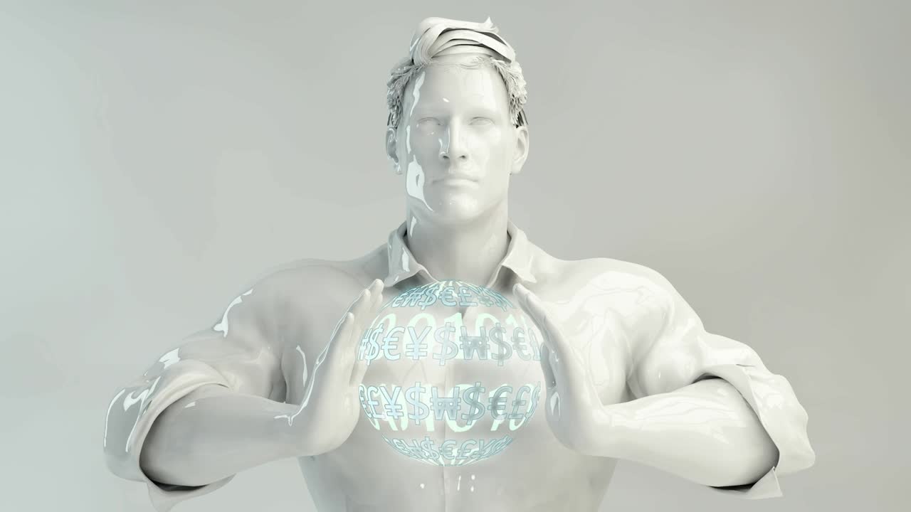 rete di pagamento globale con concetto di business dell'uomo d'affari caucasico