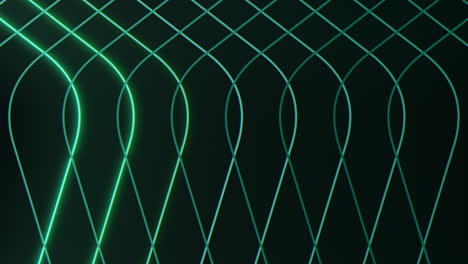 geometric lines pattern with green neon color