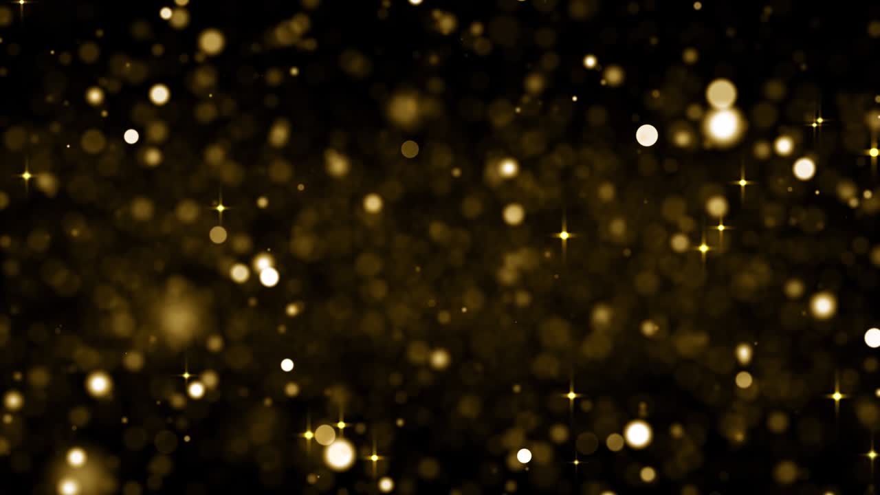 Particles gold glitter bokeh award dust abstract background loop ...