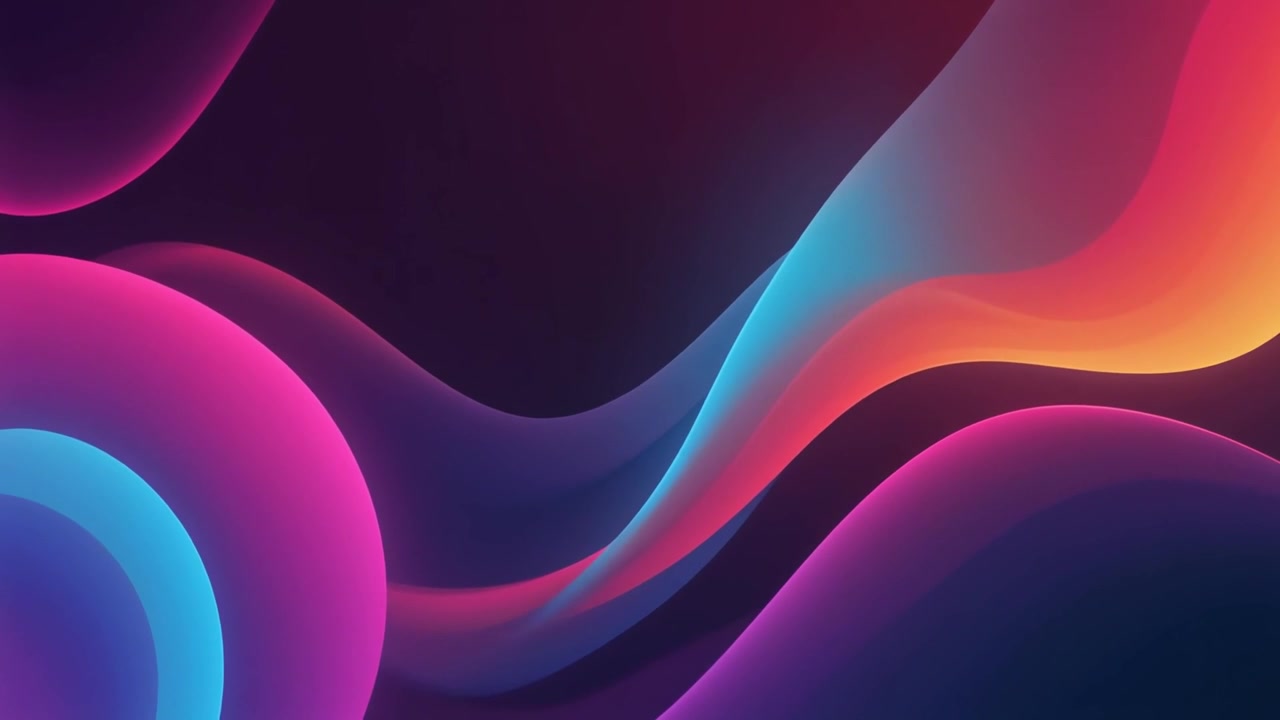 Abstract Motion Background with Vibrant Fluid Gradient Waves