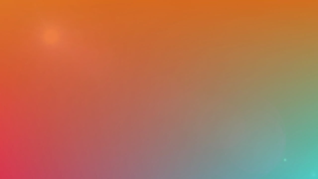 animación de llamaradas de lentes iluminadas desfocadas que se mueven en un fondo de gradiente colorido, espacio de copia