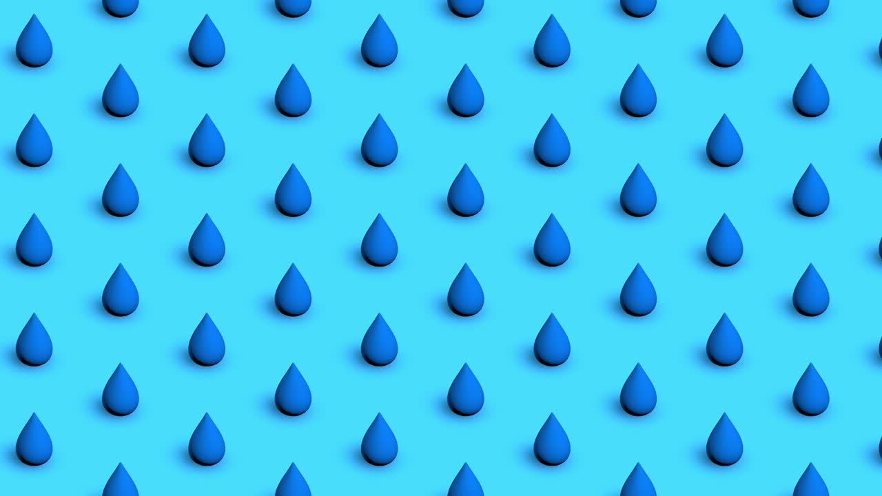 fondo de gotas de agua azules, bucle sin costuras