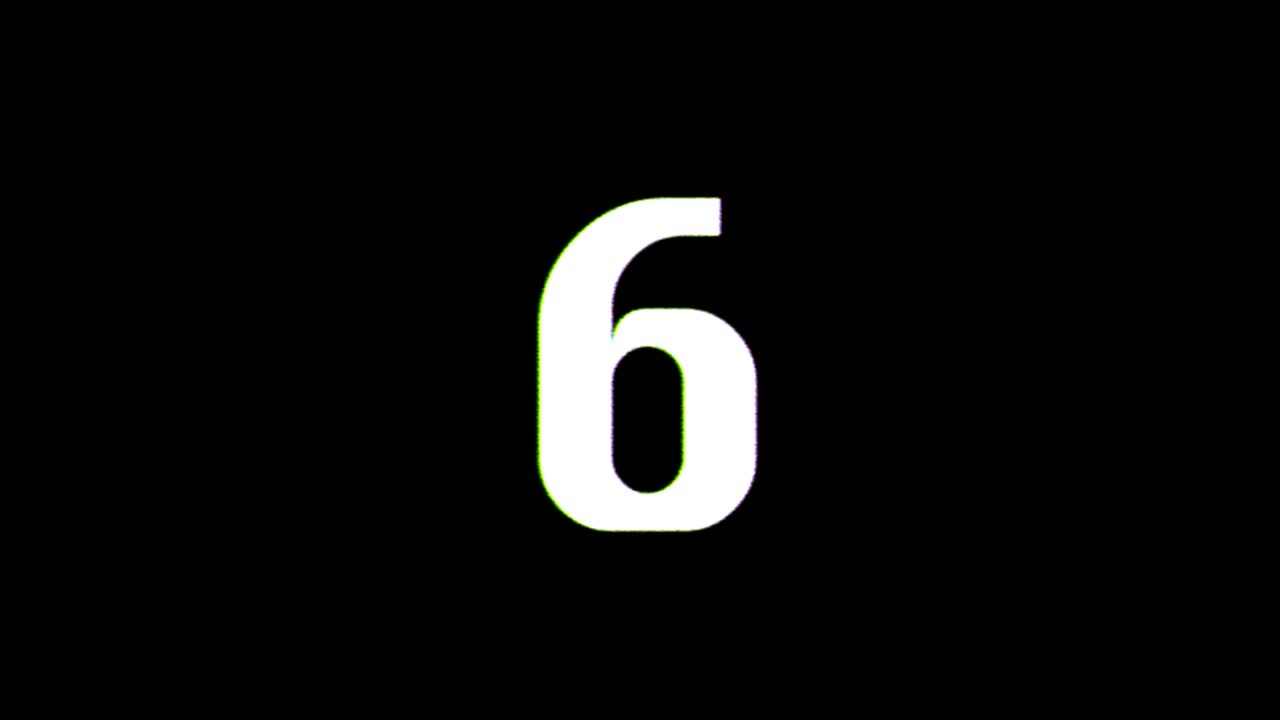 Futuristic Hologram Blink And Glitch Number Elements