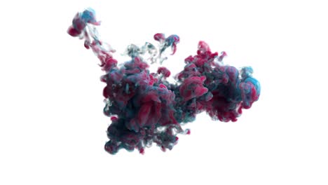 colorful ink mixing in water