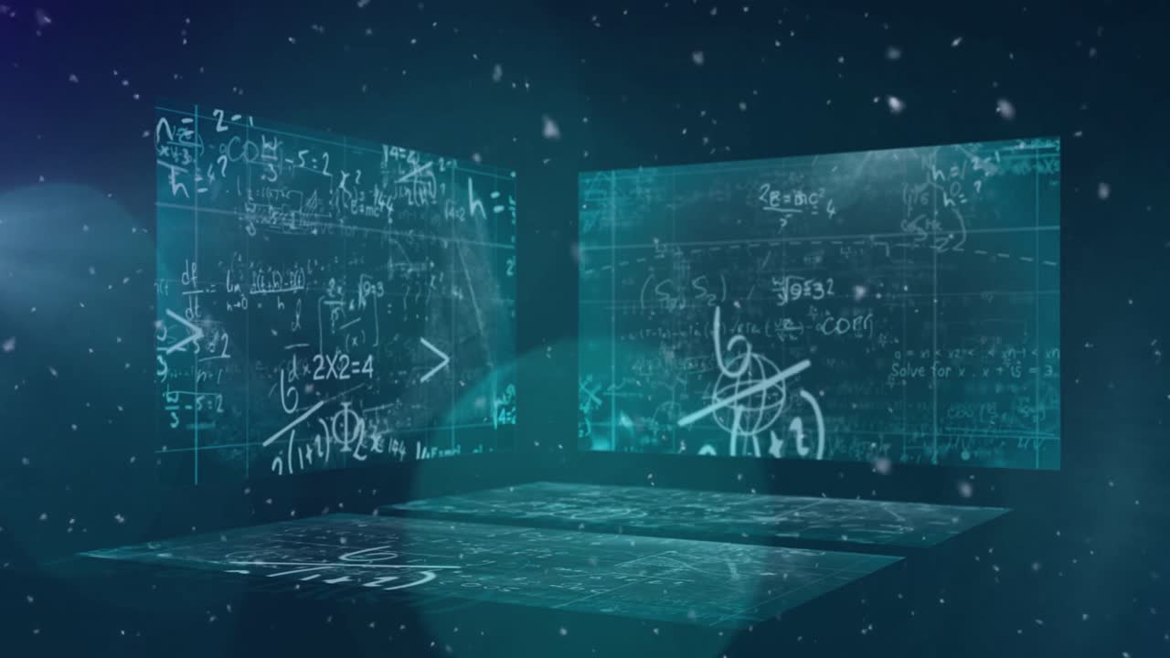 Animation of spots over mathematical equations