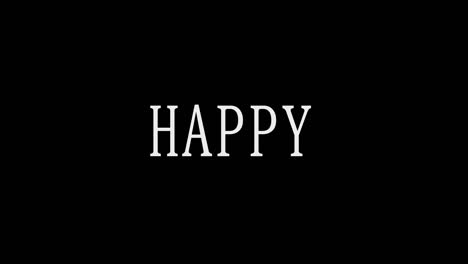 animación de texto feliz gráficos en movimiento