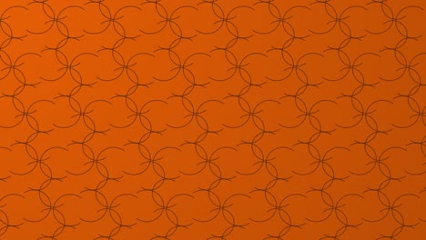 patrón geométrico animación de movimiento 4k donde las líneas y formas se cruzan entre sí para formar nuevos patrones en naranja con espacio de copia. uso de fondo para el logotipo. concepto de animación de movimiento simple