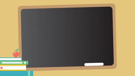 animación del icono del tablero moviéndose sobre un fondo naranja