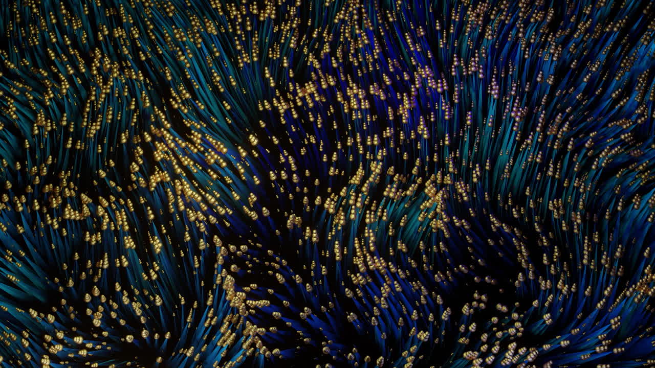 patrón 3d abstracto azul y dorado