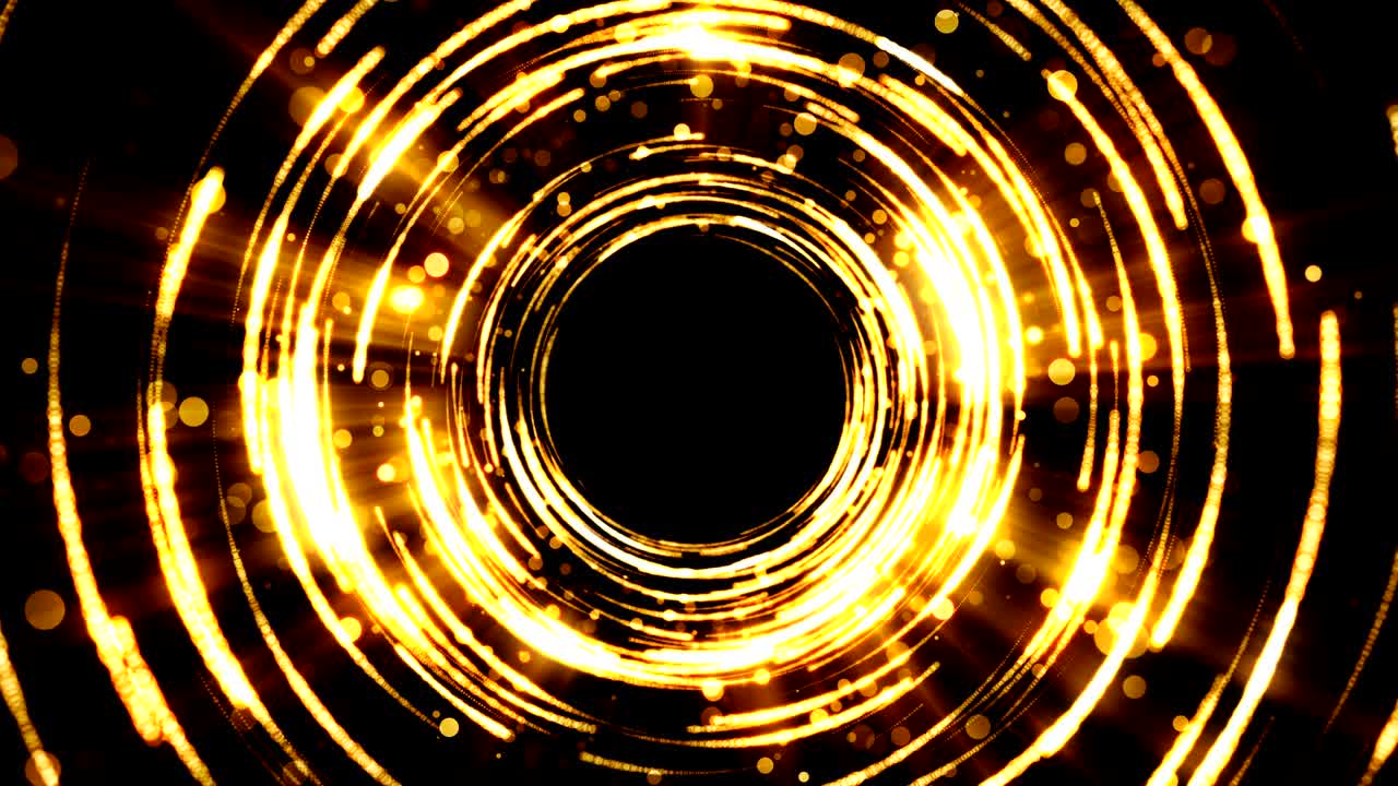 금색 배경은 입자 및 가운 원으로 축하합니다.