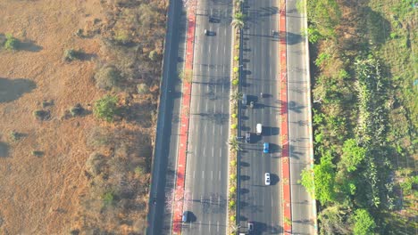 eastern express highway vikhroli east to central railway track bird eye view vikhroli mumbai blossoms in india top view drone