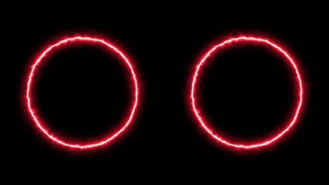 red ring glowing electric animation motion graphics