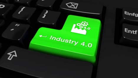 industry 4.0 key on computer keyboard