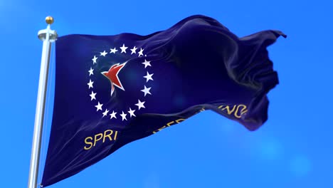 flag of springfield, city of illinois in united states of america - loop