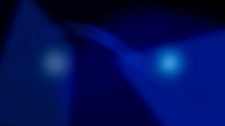 Sfondo in movimento blu astratto con sfere di luce soffusa