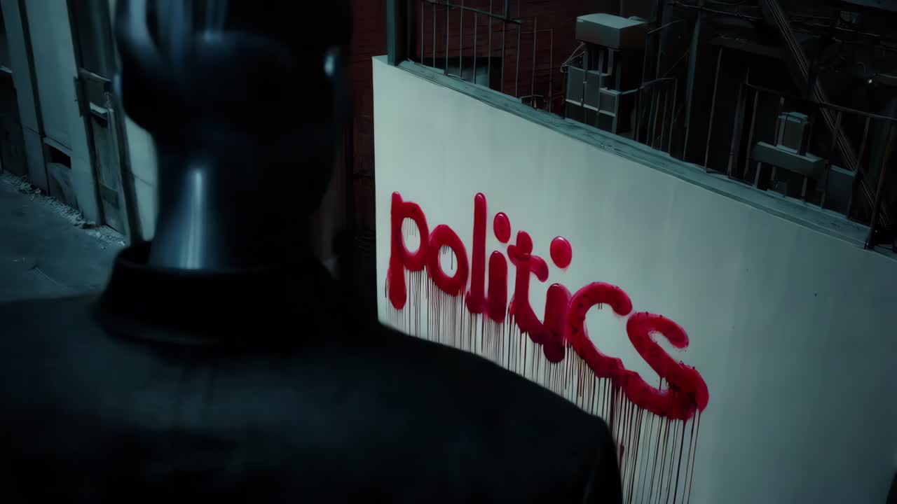 graffiti político en una pared