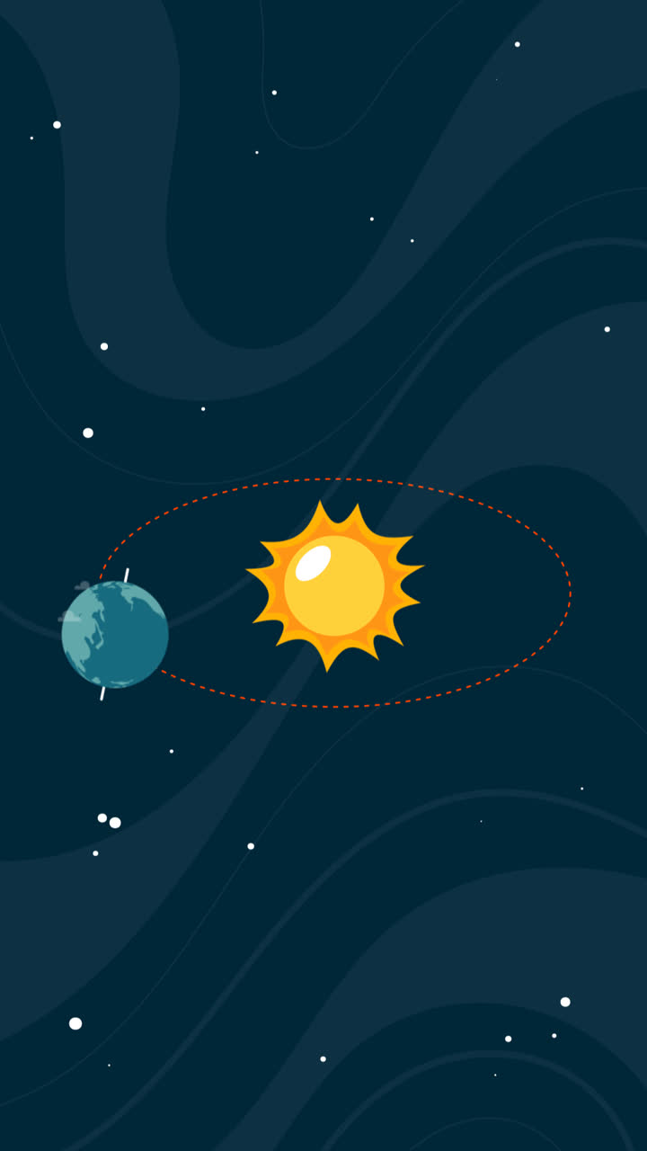 An animation of a Hand drawn flat winter solstice infographic template