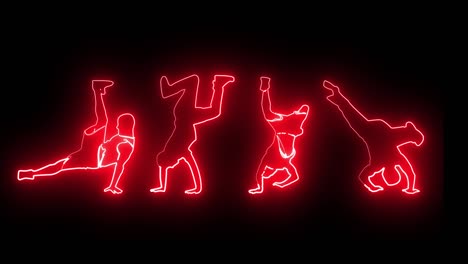 red neon dancers - looped