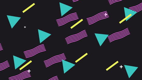 colors lines and geometric figures animation