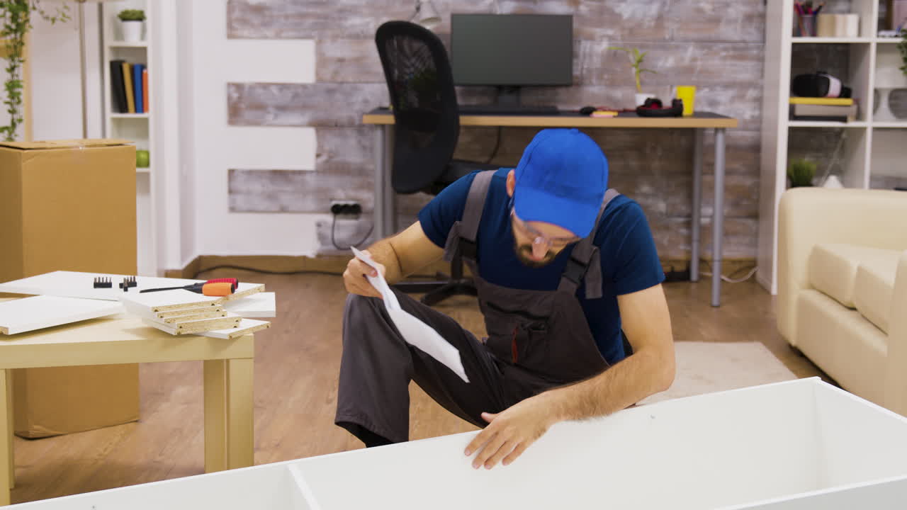 Man Assembling Furniture