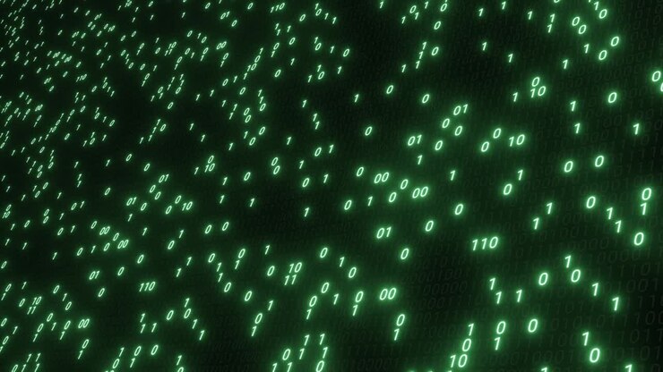 Futuristisk datastrøm, digitalt flow. Dynamisk mønster med kraftstråler og lys. Dataoverførsel. Informationskoncept. Teknologibaggrund