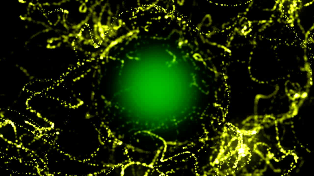 las partículas mágicas anillo fondo abstracto, animación, renderización, bucle