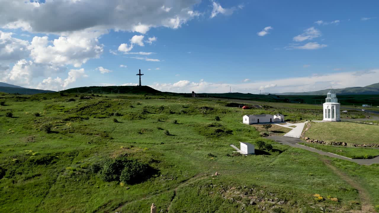 4k 고해상도 드론 비디오 아름다운 아르메니아 알파 ⁇  기념물 - 아르메니아