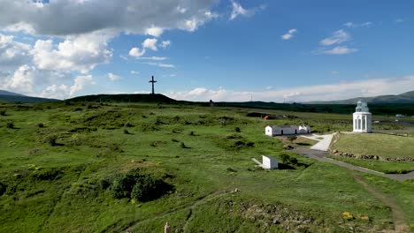 4k high definition drone video of the beautiful armenian alphabet monument- armenia