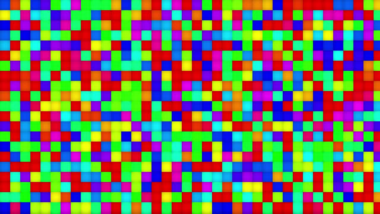 Random animation of colorful mosaic pattern
