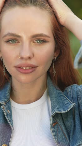 young woman portrait outdoor