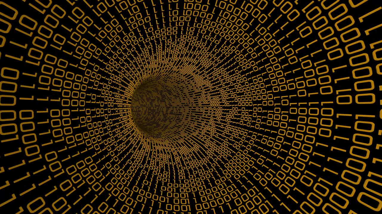 이진 숫자 터널 배경