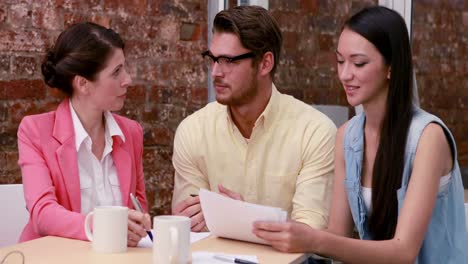 casual business team having a meeting