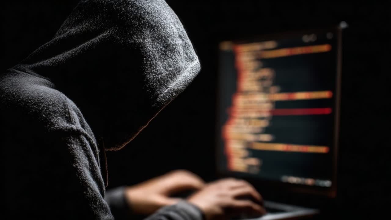 Una figura misteriosa impegnata nella programmazione: il fascino del mondo digitale e l'enigmatica vita di un programmatore nell'ombra della tecnologia