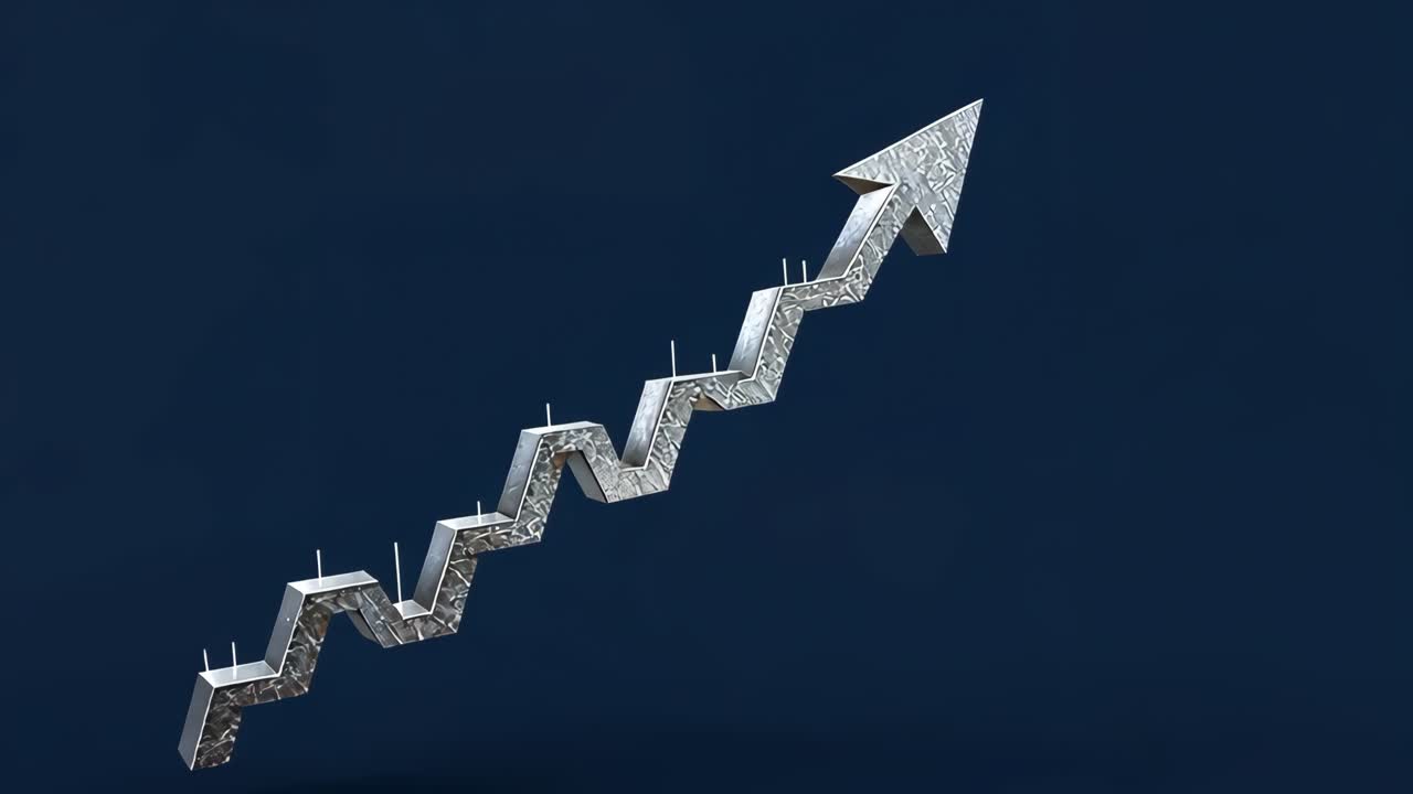 Arrow showing upward growth trend