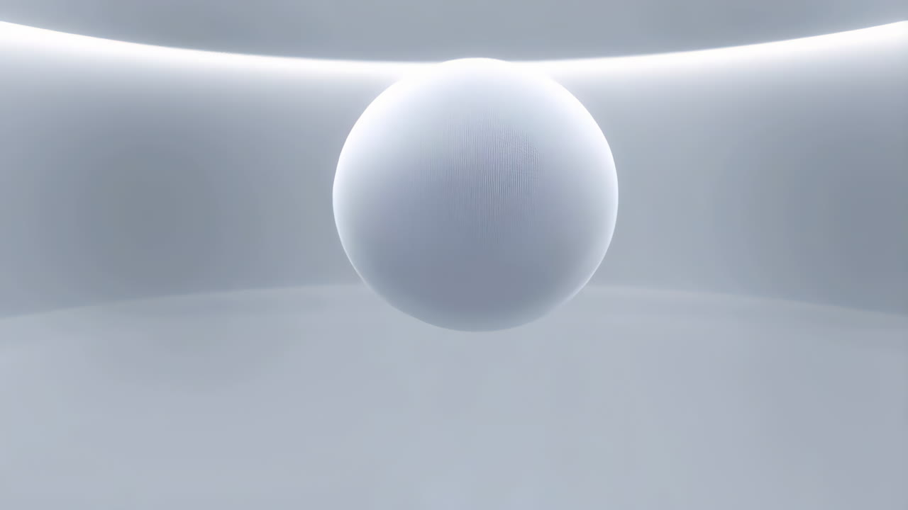 Abstract Spheres in a Minimalist White Environment