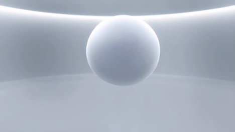 abstract spheres in a minimalist white environment