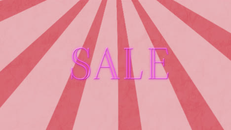 animation of sale text over moving stripes against abstract background