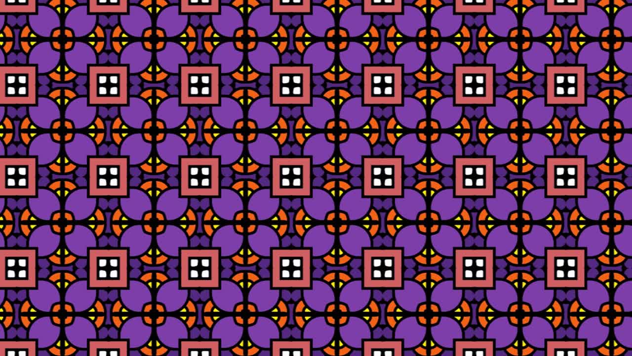 animación computarizada de un hermoso y colorido diseño de papel, deslizándose hacia la izquierda