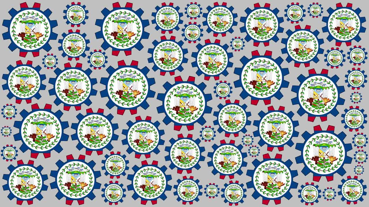 벨리즈 발 기어 회전 배경