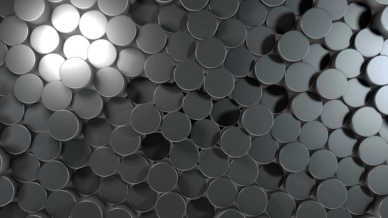 superficies metálicas geométricas cilíndricas abstractas en el espacio virtual