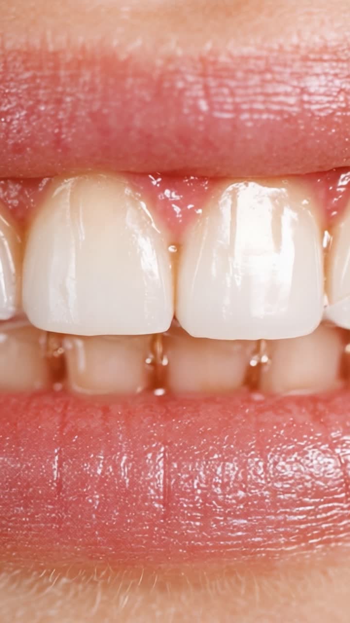 Close-Up View of Healthy Teeth and Gums Highlighting Oral Hygiene and Aesthetic Dental Care in a Naturally Radiant Smile