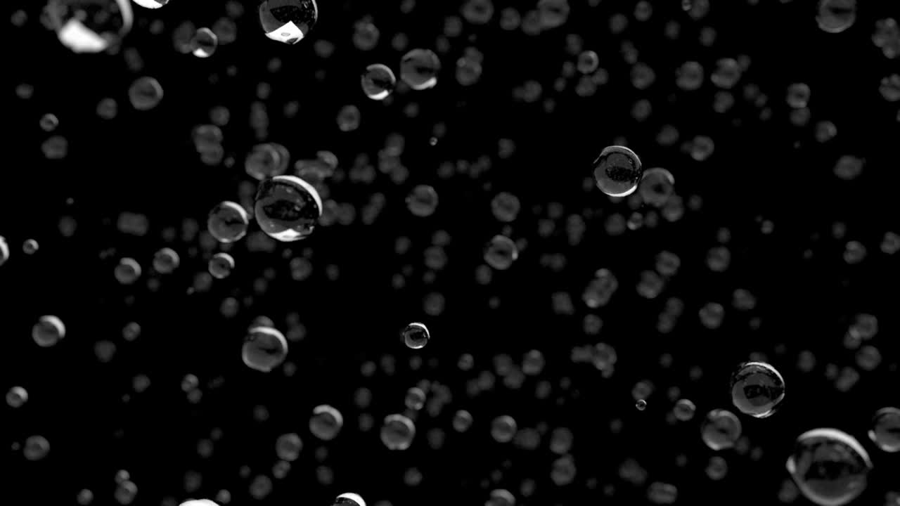 Water droplets rain close up falling DOF slow motion 4K