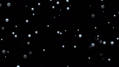 emoji skull icon loopable background animation motion with alpha channel 4k